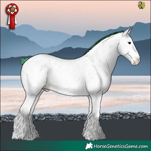 Horse Color:Watercolor White Spotted Bay Ice Roan Near Leopard 