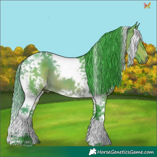 Horse Color:Watercolor White Spotted Brown Tobiano 