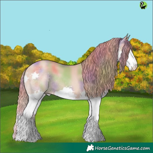 Horse Color:Nacre Gold Champagne Splash 