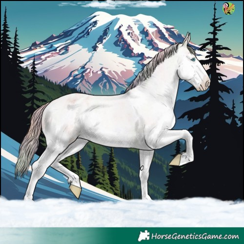 Horse Color:Nacre Gold Champagne Roan Splash Varnish 