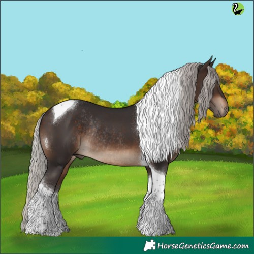 Horse Color:Silver Brown Tobiano Rabicano 