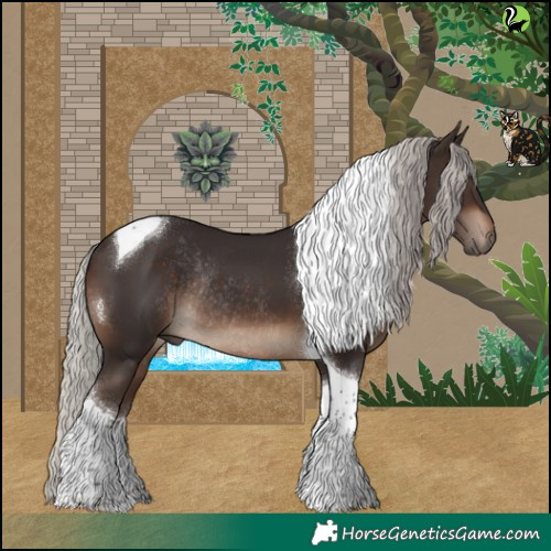 Horse Color:Silver Brown Tobiano Rabicano 