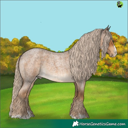 Horse Color:White Spotted Chocolate Palomino Roan Splash 