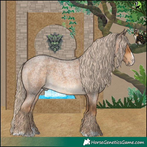 Horse Color:White Spotted Chocolate Palomino Roan Splash 