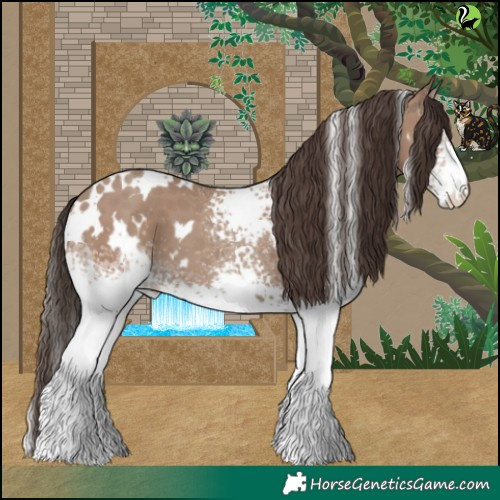 Horse Color:White Spotted Classic Champagne 