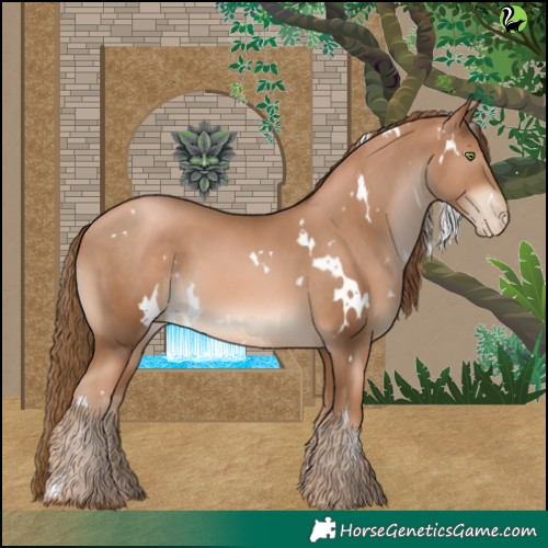 Horse Color:White Spotted Liver Chestnut Pearl 