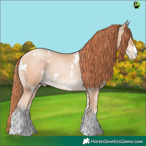 Horse Color:White Spotted Amber Champagne Pearl 
