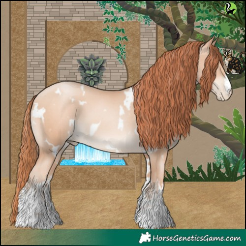 Horse Color:White Spotted Amber Champagne Pearl 