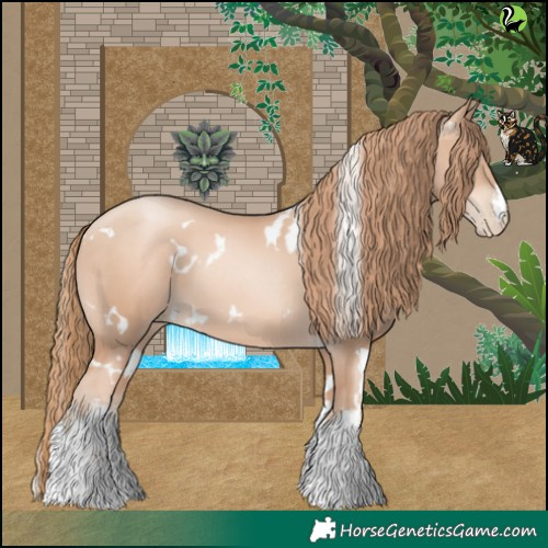 Horse Color:White Spotted Gold Champagne Pearl 