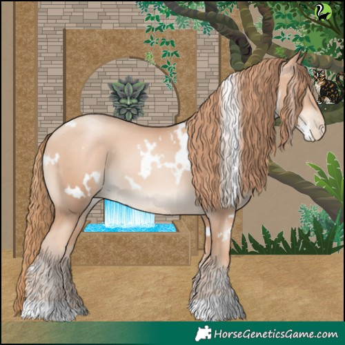 Horse Color:White Spotted Gold Champagne Pearl 