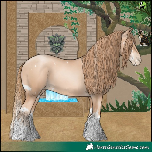 Horse Color:White Spotted Gold Champagne Pearl 