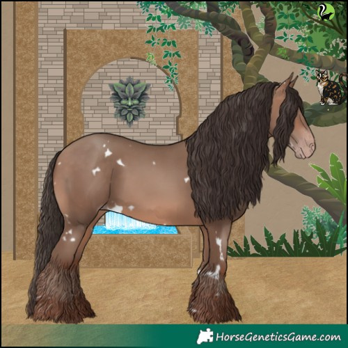 Horse Color:White Spotted Sable Champagne 