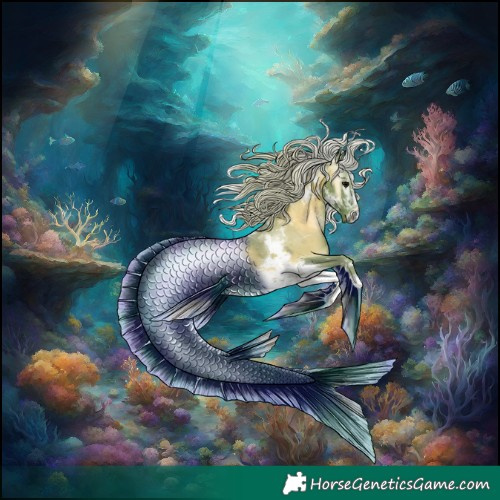 Horse Color:Watercolor Silver Blue Onyx Tobiano