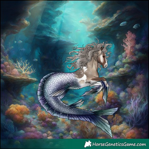 Horse Color:Powder White Silver Blue Onyx Tobiano