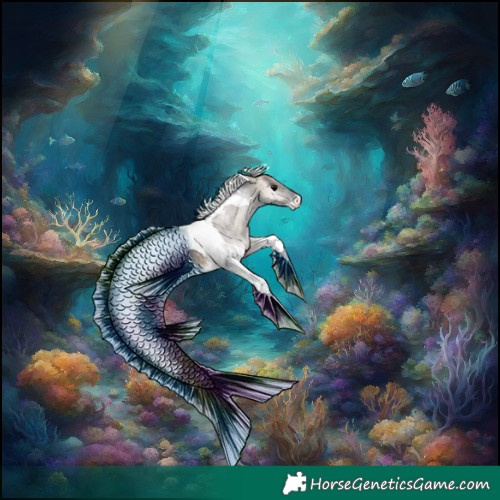 Horse Color:Powder White Blue Onyx Tobiano