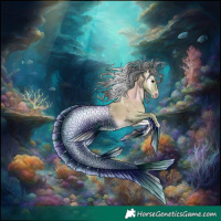 Horse Color:Powder White Watercolor Classic Champagne Onyx Tobiano 