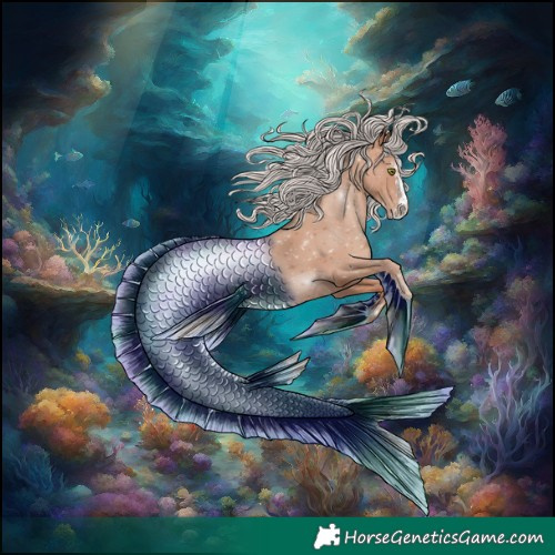 Horse Color:White Spotted Silver Classic Champagne Tobiano 