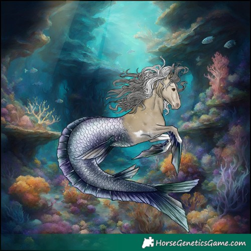 Horse Color:Powder White Watercolor Classic Champagne Tobiano 