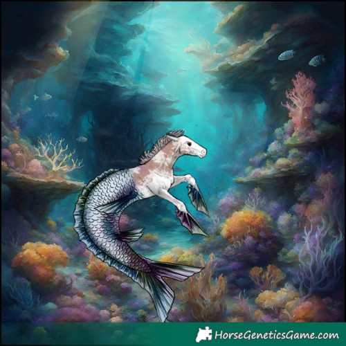 Horse Color:Watercolor White Spotted Silver Grullo Ice 