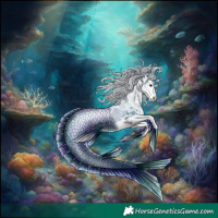 Horse Color:Watercolor White Spotted Silver Grullo Ice Brindle 