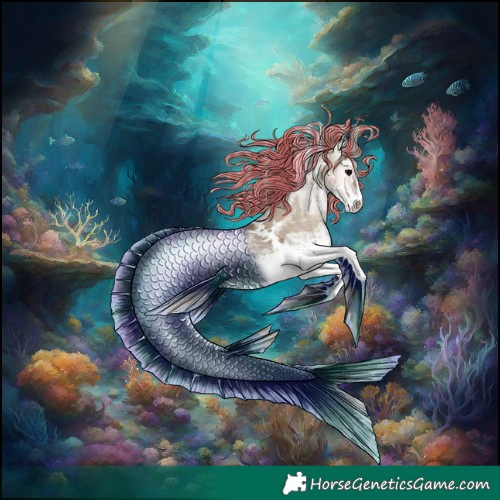 Horse Color:Painted White Spotted Silver Grullo Ice Onyx Tobiano 