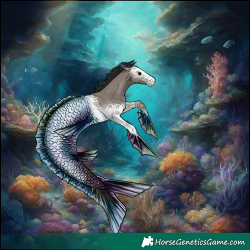 Horse Color:White Spotted Grullo Tobiano 