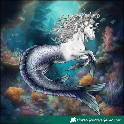 Horse Color:Silver Black Chinchilla Ice Pearl Tobiano 