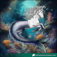 Horse Color:Silver Black Chinchilla Ice Pearl Tobiano 