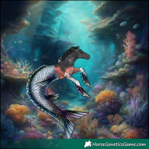 Horse Color:Black Chinchilla Tobiano 