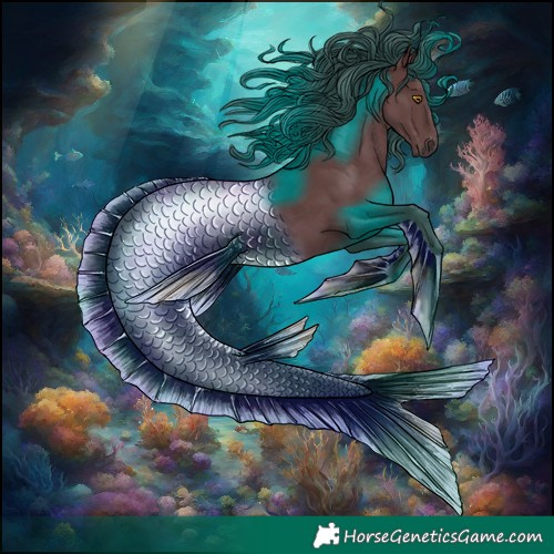 Horse Color:Chocolate Black Chinchilla Sabino 