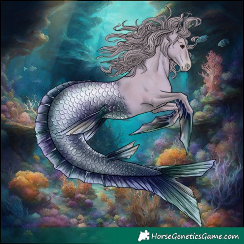 Horse Color:Watercolor Black Pearl Rabicano 