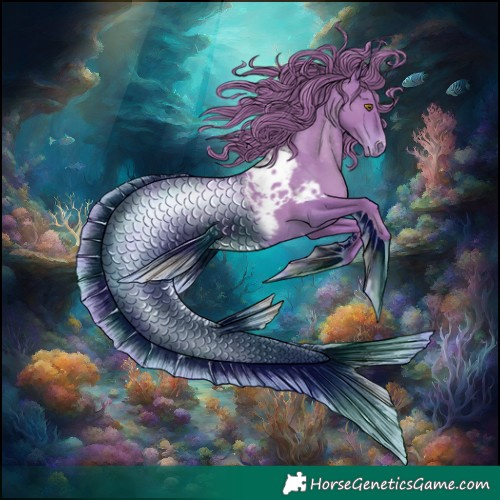 Horse Color:Watercolor Black Pearl Tobiano Appaloosa 