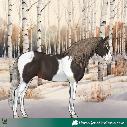 Horse Color:Liver Chestnut Splash Tobiano