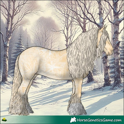 Horse Color:Palomino Ice Dun Rabicano
