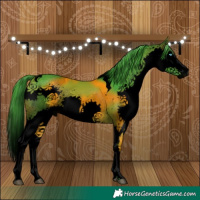 Horse Color:Void Watercolor Bay Splash Tobiano 