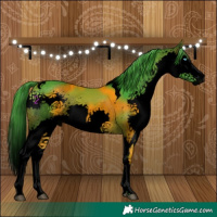 Horse Color:Void Watercolor Bay Splash Tobiano 