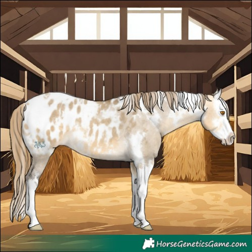 Horse Color:White Spotted Buckskin Dun Splash Blanket Rabicano