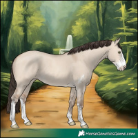 Horse Color:Amber Champagne Dun Sabino 