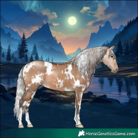 Horse Color:White Spotted Silver Brown Dun 