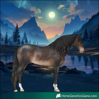 Horse Color:Brown Varnish Rabicano 