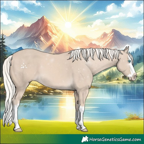 Horse Color:Cremello Splash