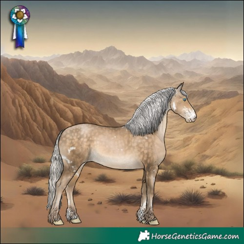 Horse Color:White Spotted Silver Buckskin Pearl Mushroom Sabino 