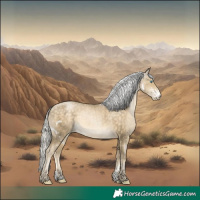 Horse Color:White Spotted Silver Buckskin Pearl Mushroom Sabino
