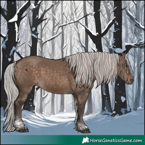 Horse Color:Silver Brown Dun Tobiano 