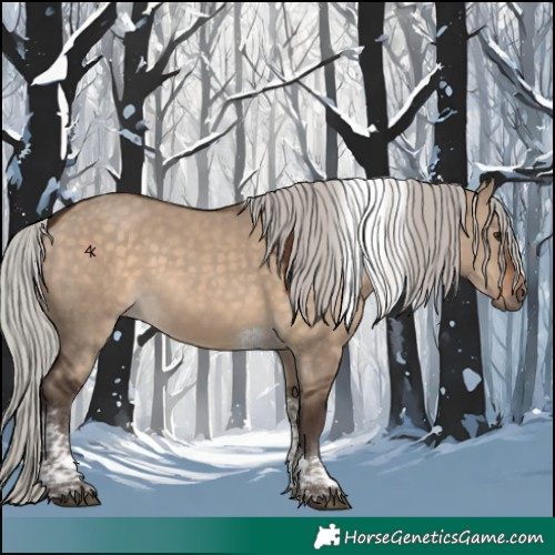 Horse Color:Silver Brown Dun Tobiano 