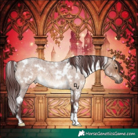 Horse Color:White Spotted Chocolate Brown Roan Dun 