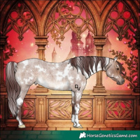 Horse Color:White Spotted Chocolate Brown Roan Dun 