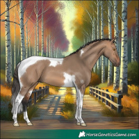 Horse Color:Bay Dun Tobiano