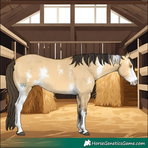 Horse Color:Buckskin Dun Sabino