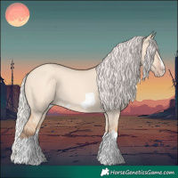 Horse Color:Silver Classic Champagne Dun Splash Frame 